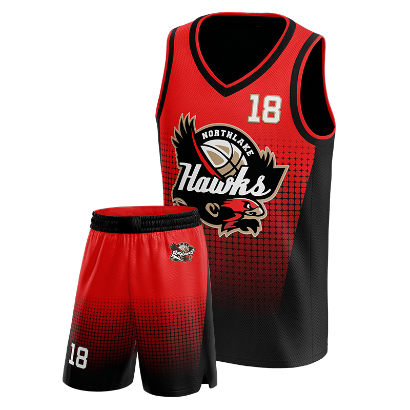 Bay hawks Red & Black Uniform