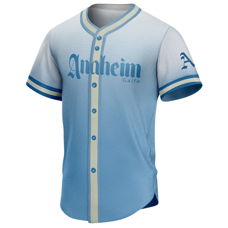 Anaheim Custom Button Down Baseball Jersey