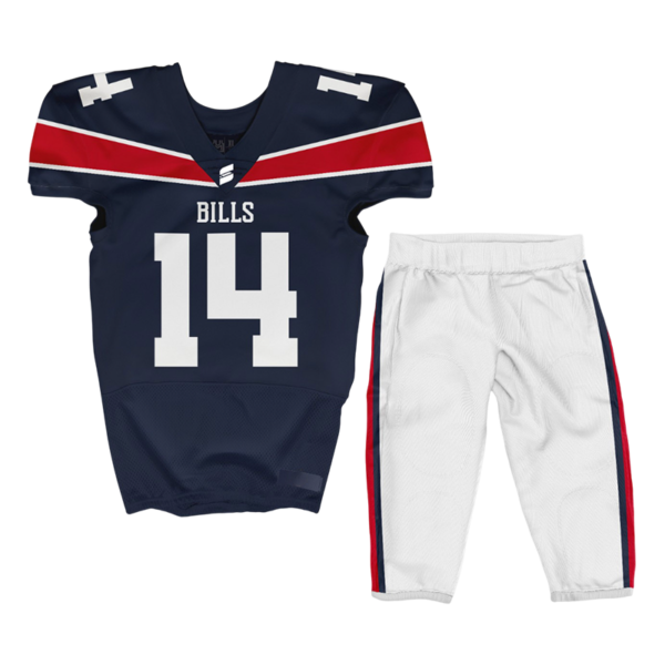 Custom Football Jerseys – Bills Style Tackle Football Uniform.