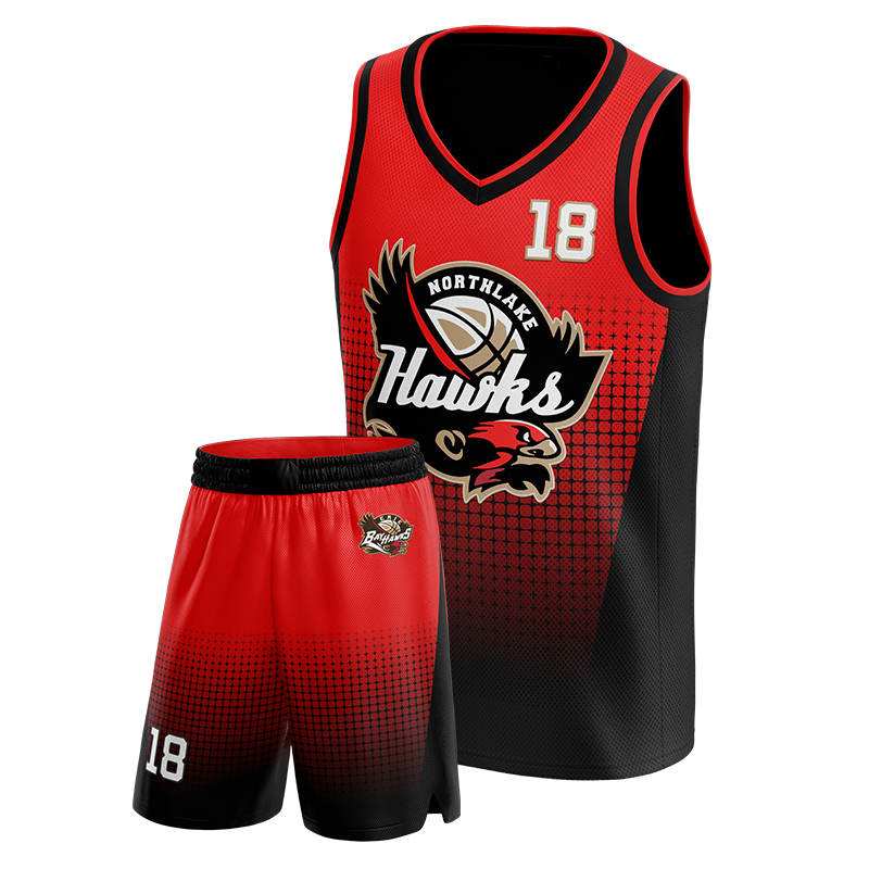 Bay Hawks Red & Black Uniform
