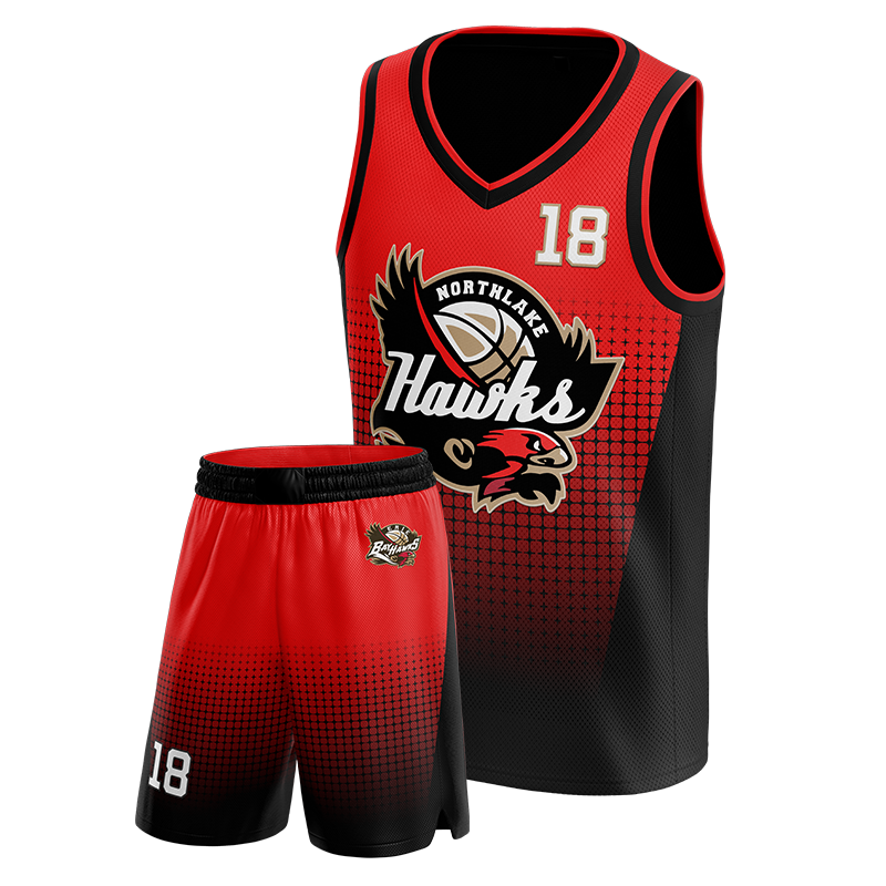 Bay Hawks Red & Black Uniform