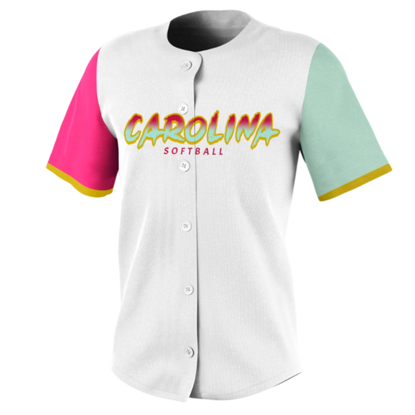Carolina Softball Jersey – Bold Two-Tone Button Down