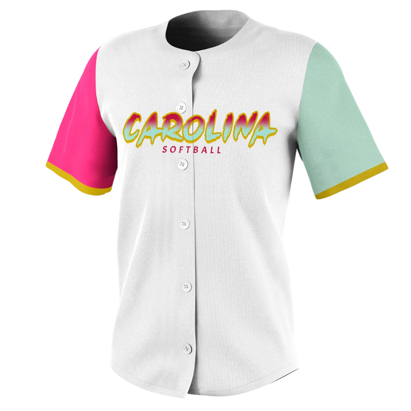 Carolina Softball Jersey – Bold Two-Tone Button Down