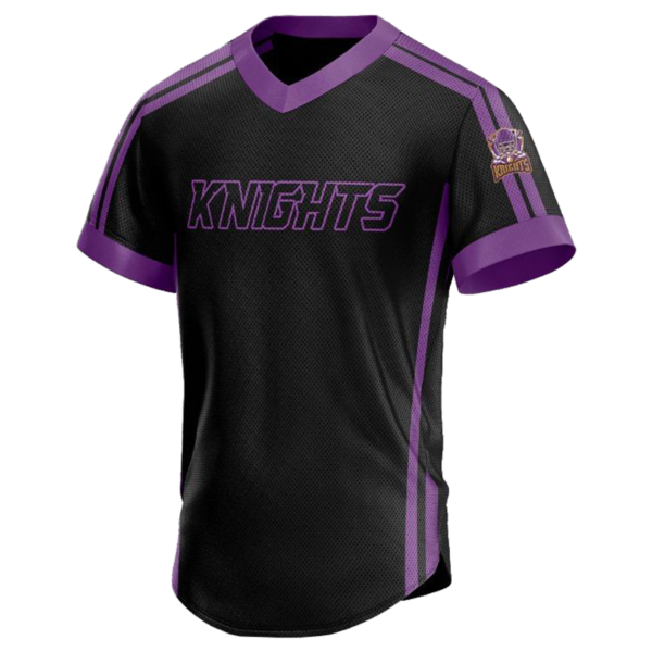 Knights Custom Team Jersey – Black and Purple Pullover