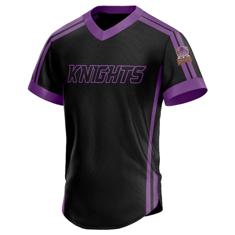 Knights Custom Team Jersey – Black and Purple Pullover