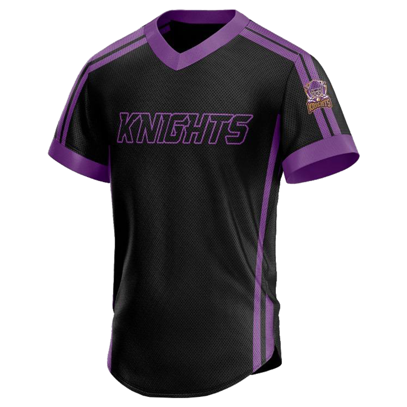 Knights Custom Team Jersey – Black and Purple Pullover