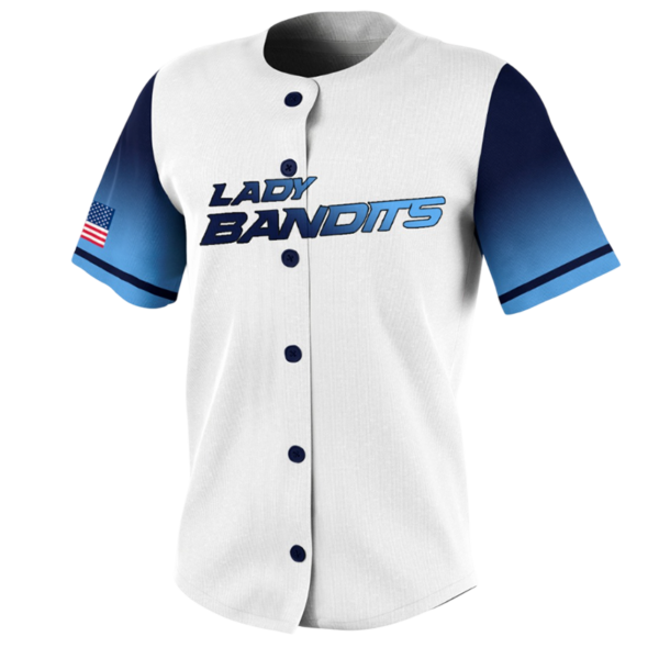 Custom Softball Button Down Jersey – Lady Bandits Style