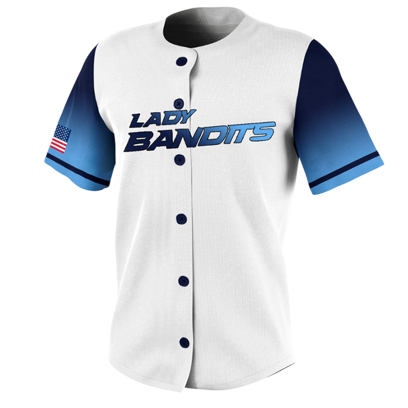 Custom Softball Button Down Jersey – Lady Bandits Style