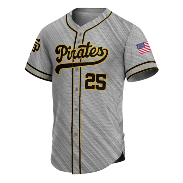 Escogido Baseball Button Down Jersey – Red & White Style