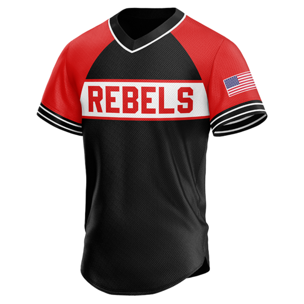 Rebels Custom Pullover Jersey – Red Black USA Edition