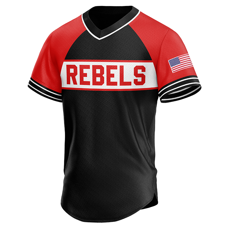 Rebels Custom Pullover Jersey – Red Black USA Edition