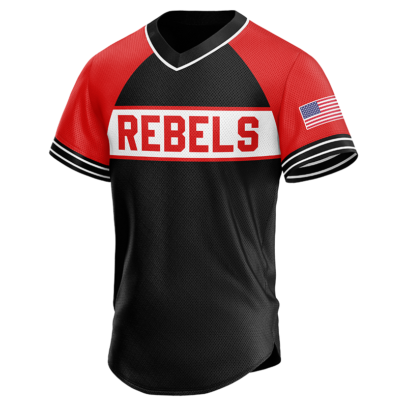 Rebels Custom Pullover Jersey – Red Black USA Edition