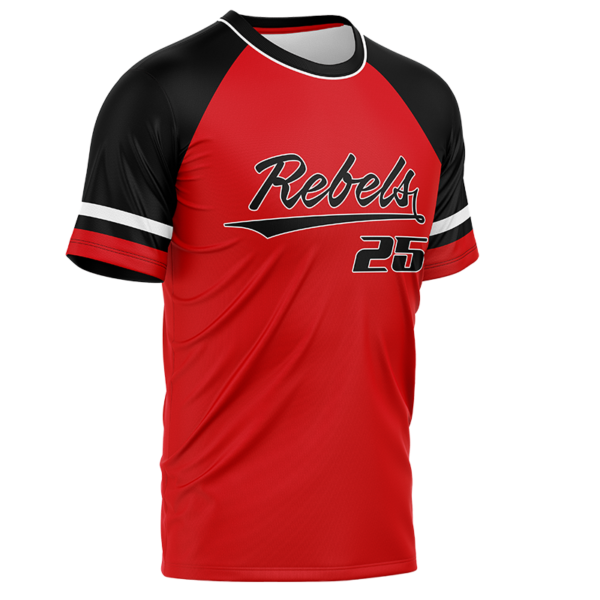 Rebels Custom Team Jersey – Red and Black Pullover