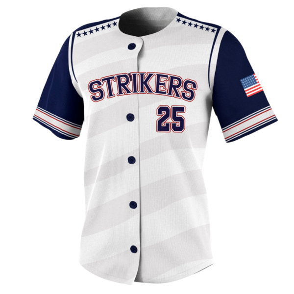 Strikers Softball Jersey – Patriotic Button Down Uniform