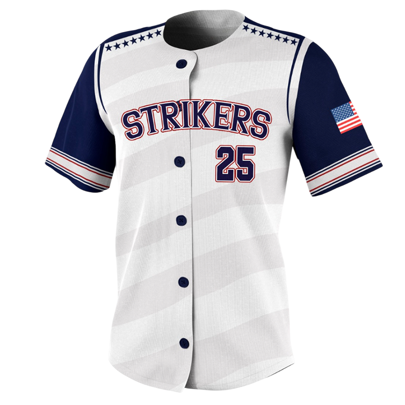 Strikers Softball Jersey – Patriotic Button Down Uniform