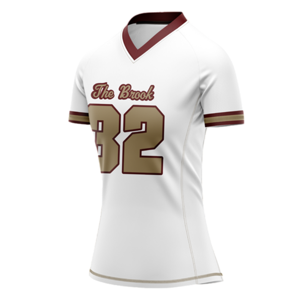 The Brook Custom Softball Jersey – White Gold Pullover Fit