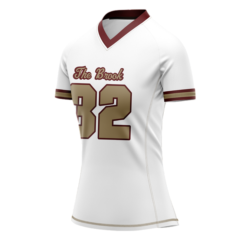 The Brook Custom Softball Jersey – White Gold Pullover Fit