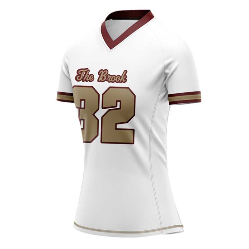 The Brook Custom Softball Jersey – White Gold Pullover Fit