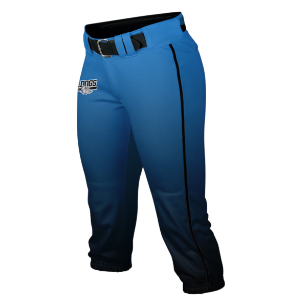 Custom Softball Away Pants – Blue Gradient Knicker Style