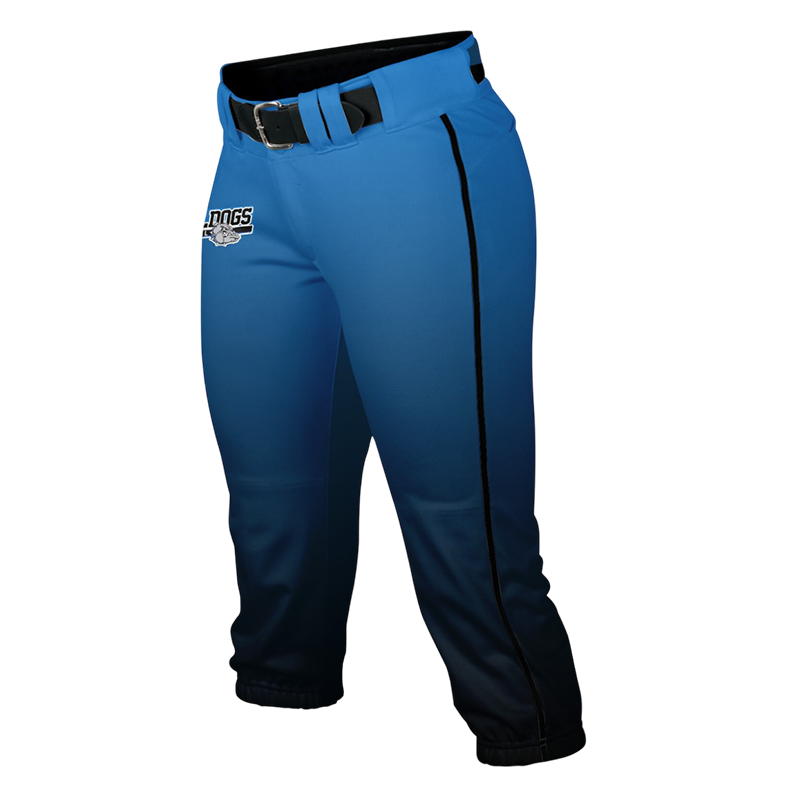 Custom Softball Away Pants – Blue Gradient Knicker Style