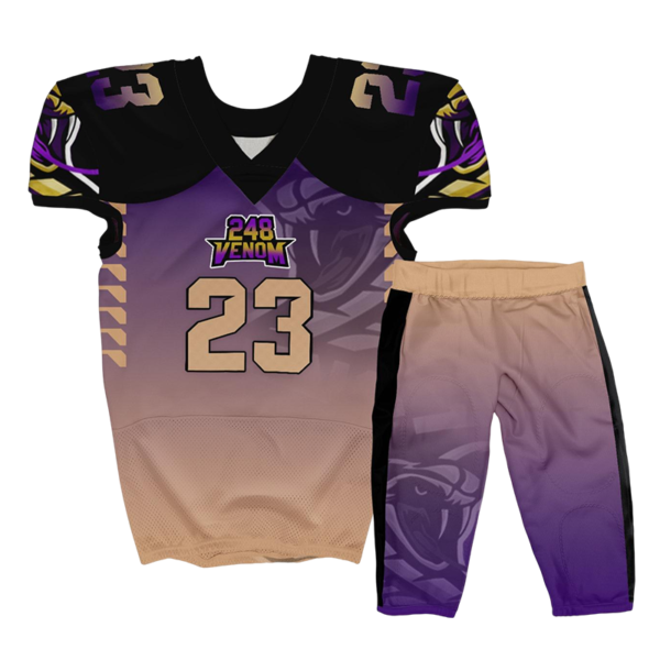 Purple Football Uniform – 248 Venom Custom Gradient Jersey Set