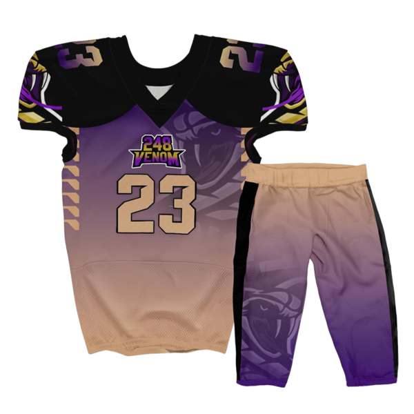 Purple Football Uniform – 248 Venom Custom Gradient Jersey Set
