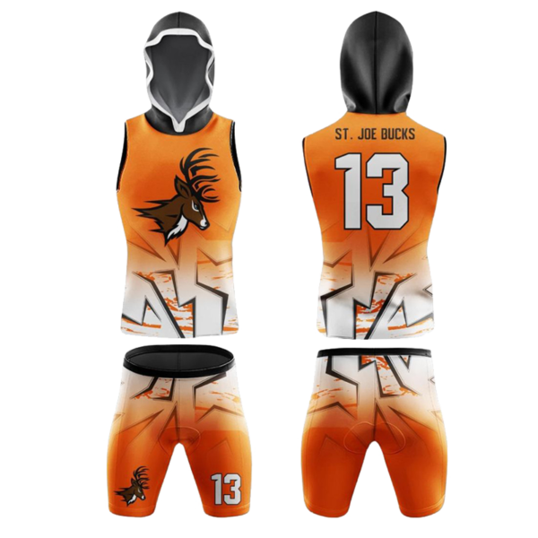 Custom 7v7 Flag Football Uniform – Sleeveless Hooded Jersey and Shorts Set