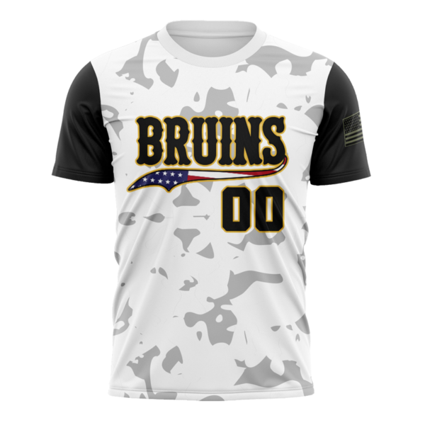 White Camo Sports Jersey – Bruins Patriotic Custom Design