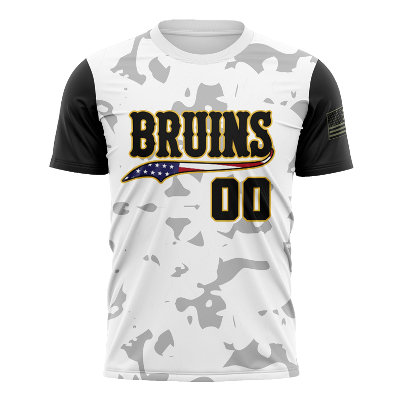 White Camo Sports Jersey – Bruins Patriotic Custom Design