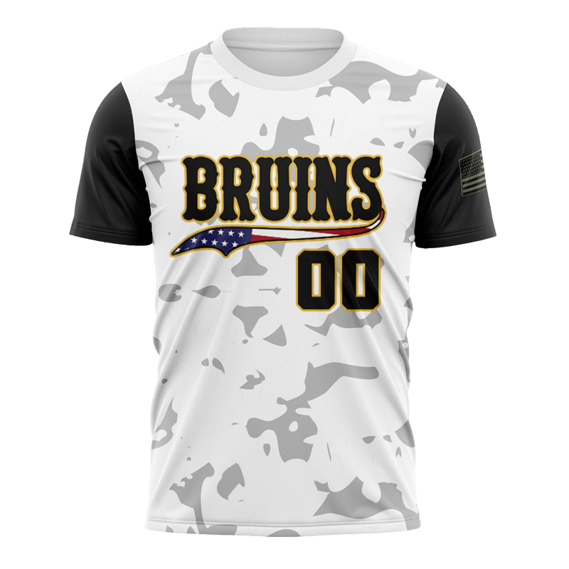White Camo Sports Jersey – Bruins Patriotic Custom Design