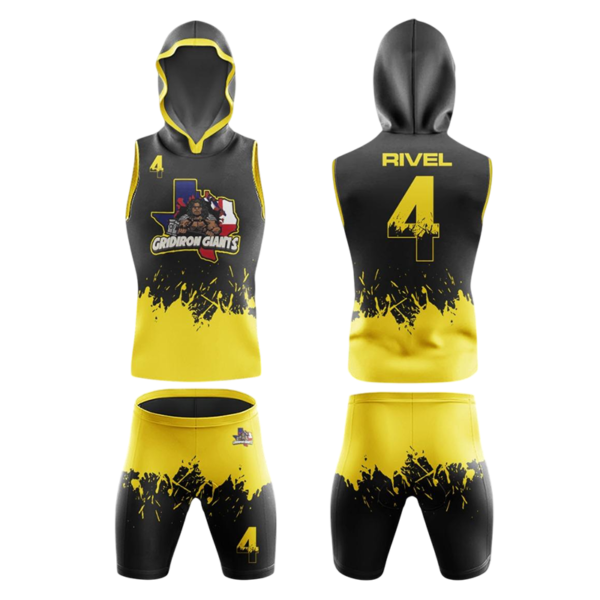 Custom Flag Football Uniform – Gridiron Giants Yellow & Black by Capra Sports