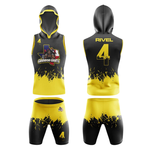 Custom Flag Football Uniform – Gridiron Giants Yellow & Black by Capra Sports