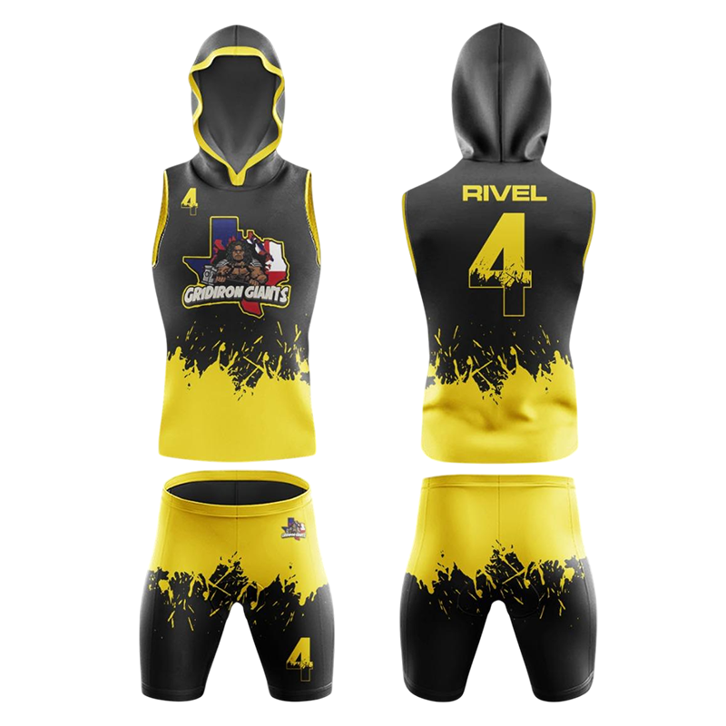 Custom Flag Football Uniform – Gridiron Giants Yellow & Black by Capra Sports