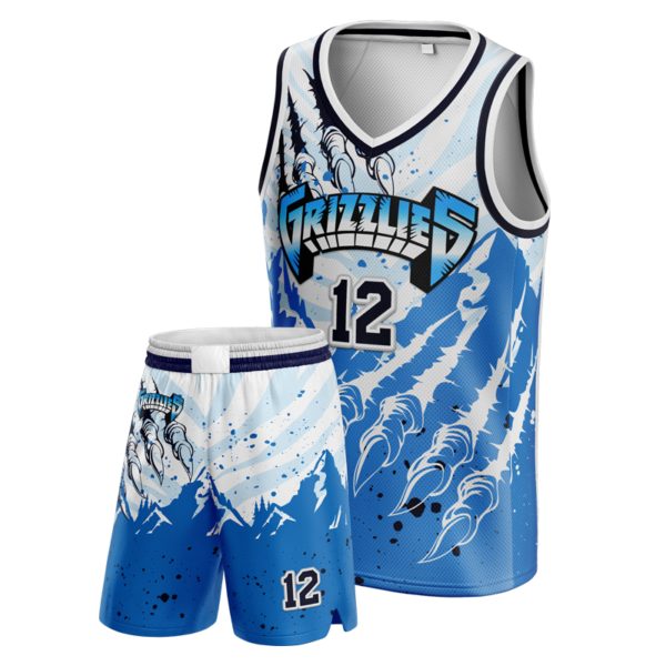 Grizzlies White Full Uniform Basketball