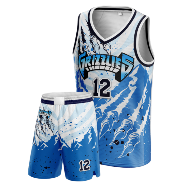 Grizzlies White Full Uniform Basketball