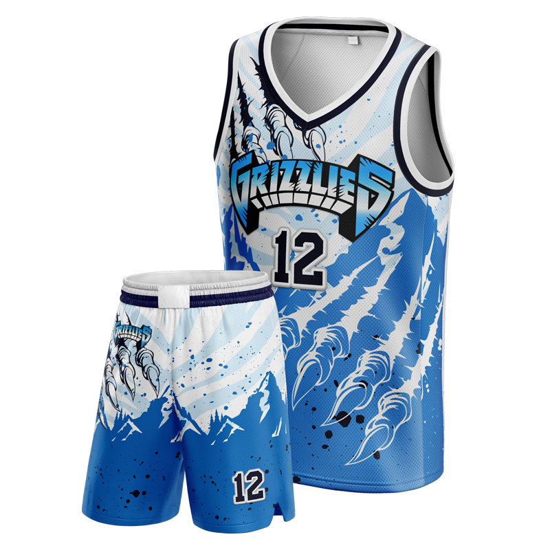 Grizzlies White Full Uniform Basketball