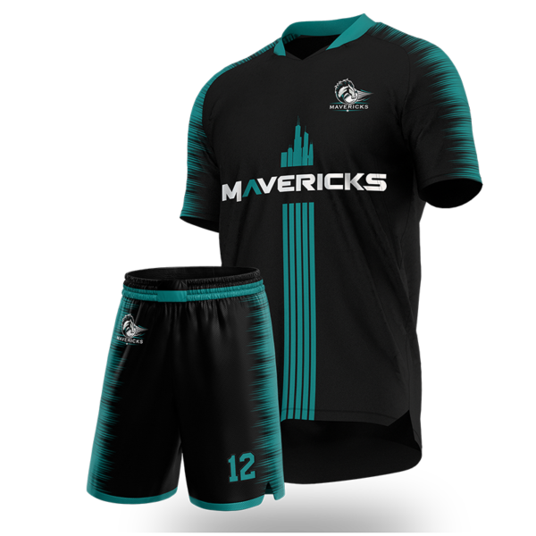 MAVERICK BLACK SOCCER UNIFORM