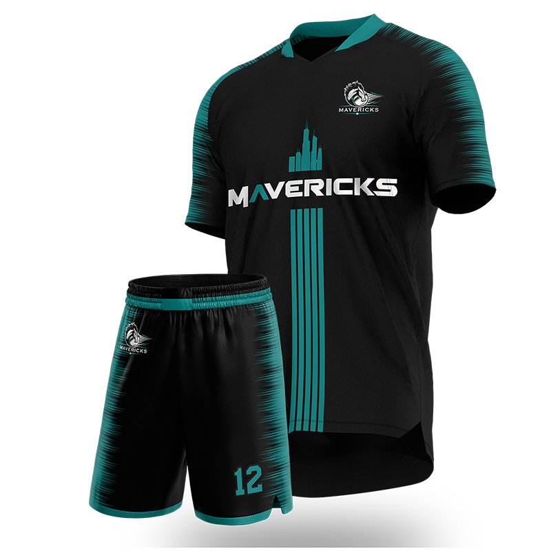 MAVERICK BLACK SOCCER UNIFORM