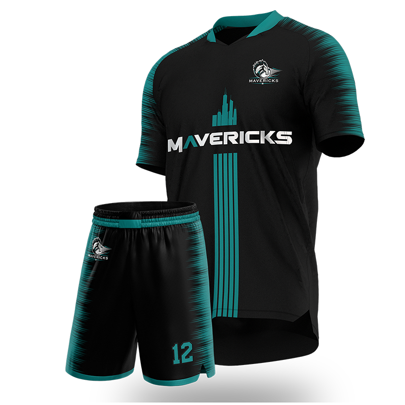 MAVERICK BLACK SOCCER UNIFORM