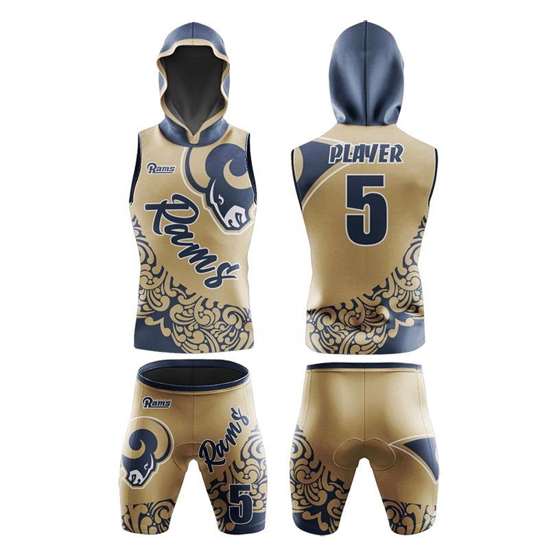Rams 7v7 Football Uniform – Custom Gold & Navy Sleeveless Set