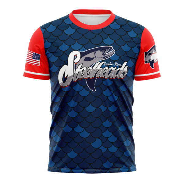 Navy Red Sports Jersey – Steelheads Custom Teamwear Design