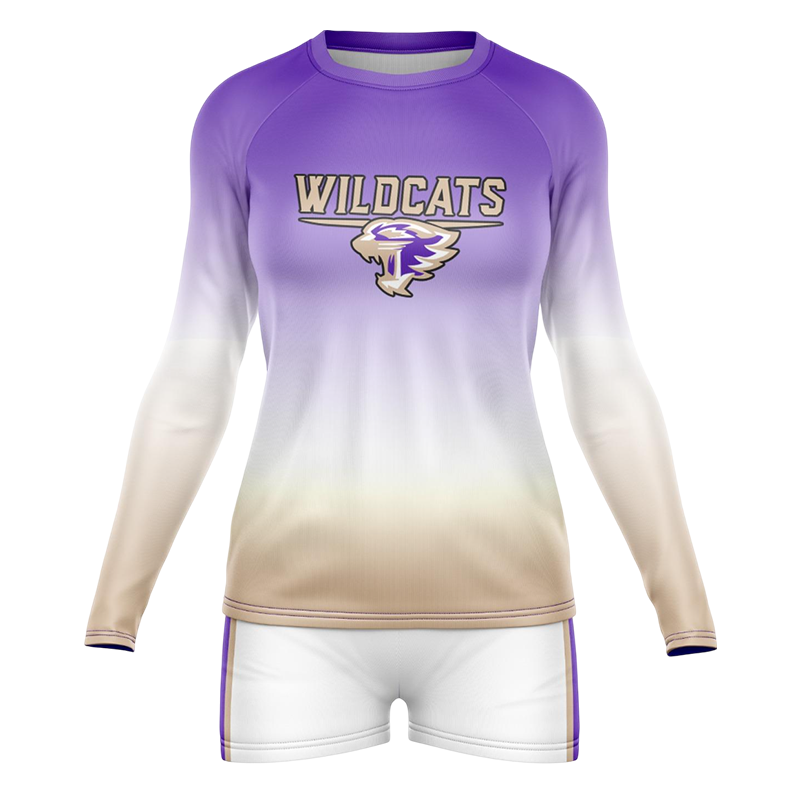 Wildcats Volleyball Uniform – Long Sleeve Gradient Game Set