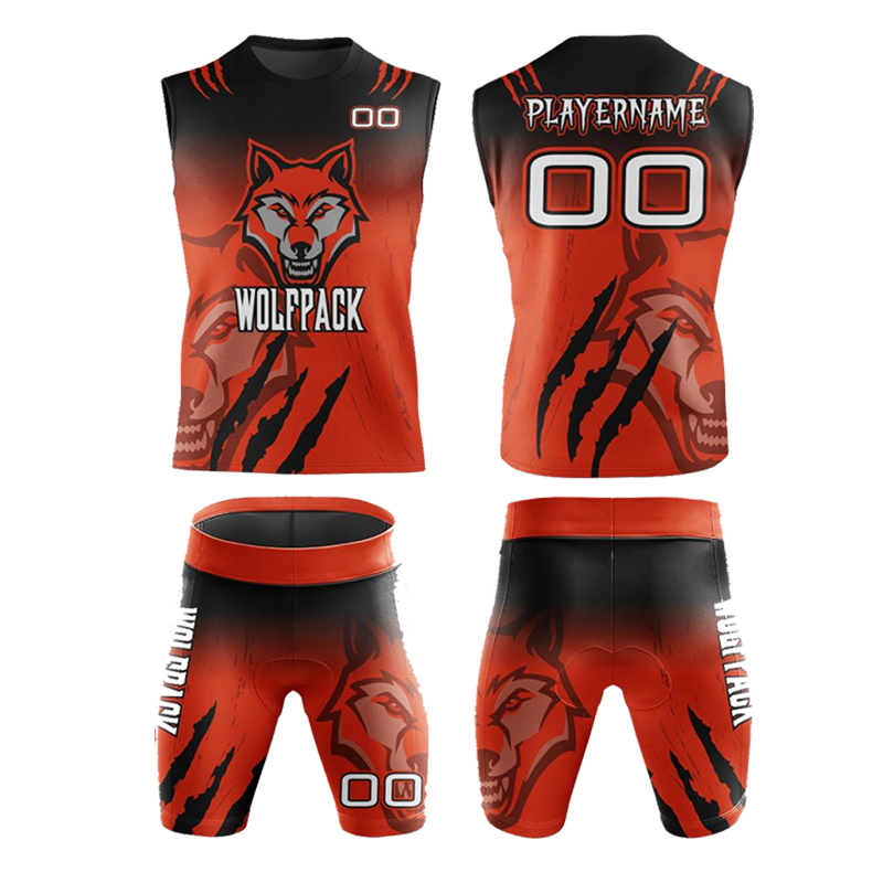 Custom Flag Football Wolfpack Uniform – Sleeveless Hooded Set