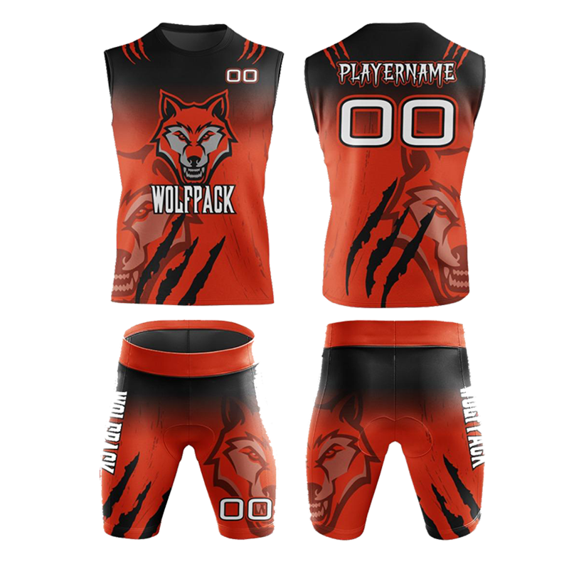Custom Flag Football Wolfpack Uniform – Sleeveless Hooded Set