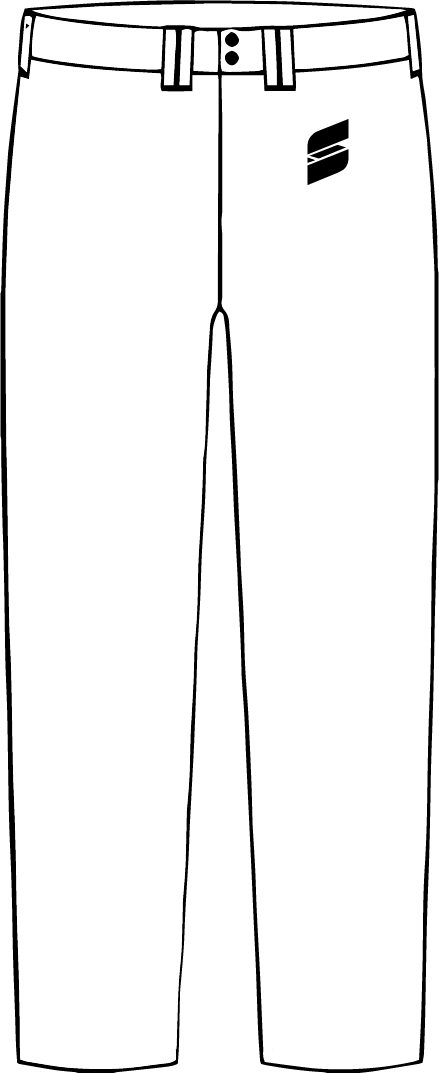 How to measure baseball pants: waist across the top, inseam crotch to hem