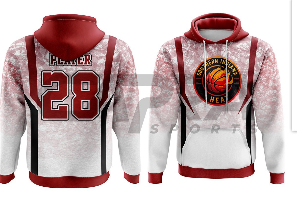 Southern Indiana Heat Fleece Hoodie — White