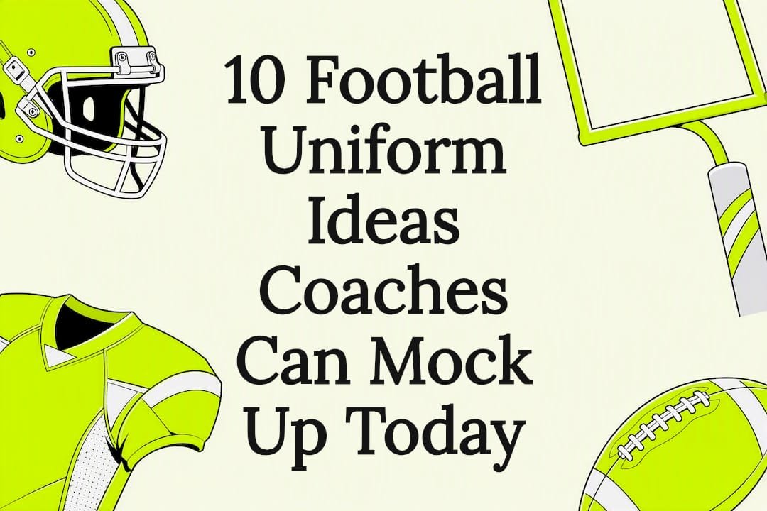 Decorative football uniform design title card illustration