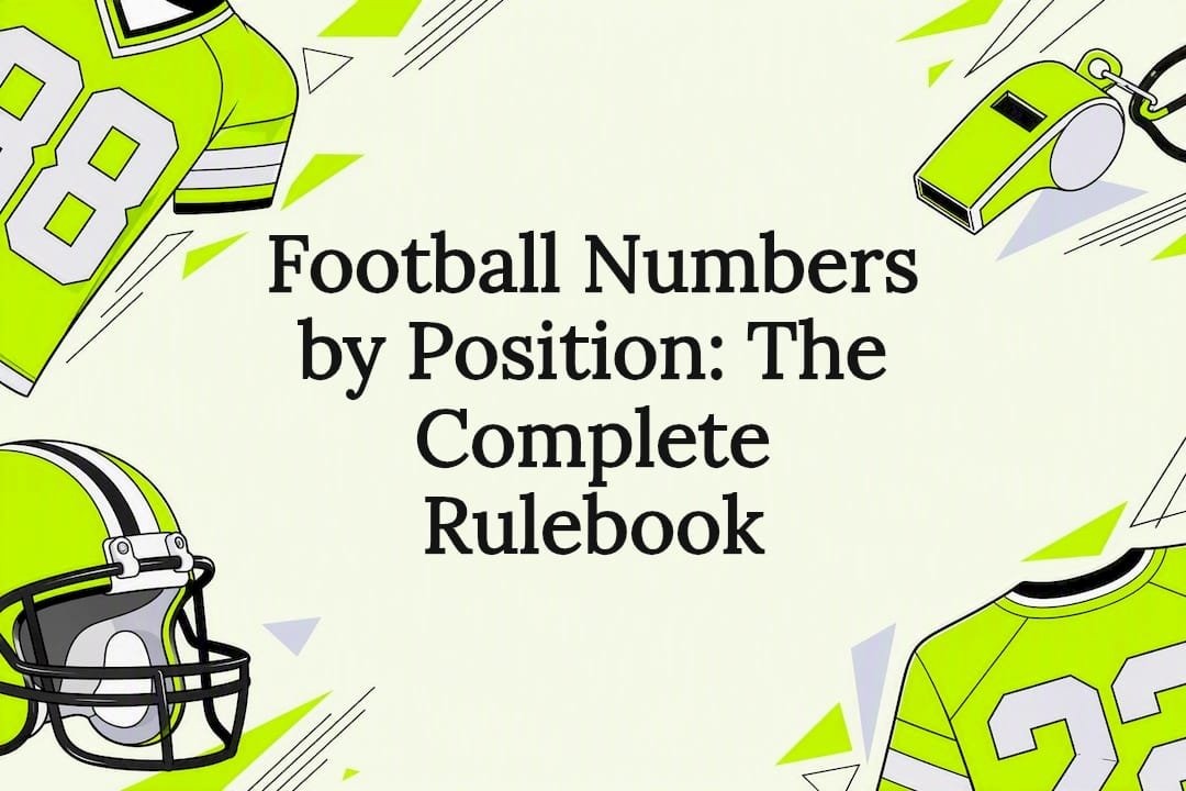 Decorative football-themed title card illustration