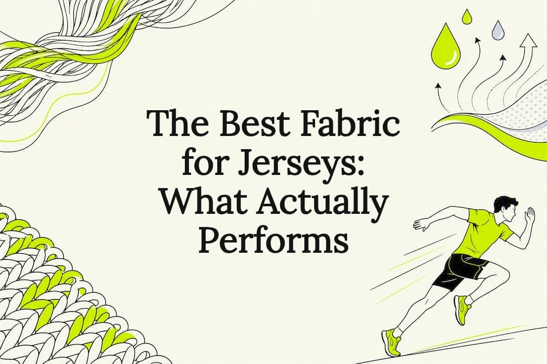 Decorative title card with sports fabric theme