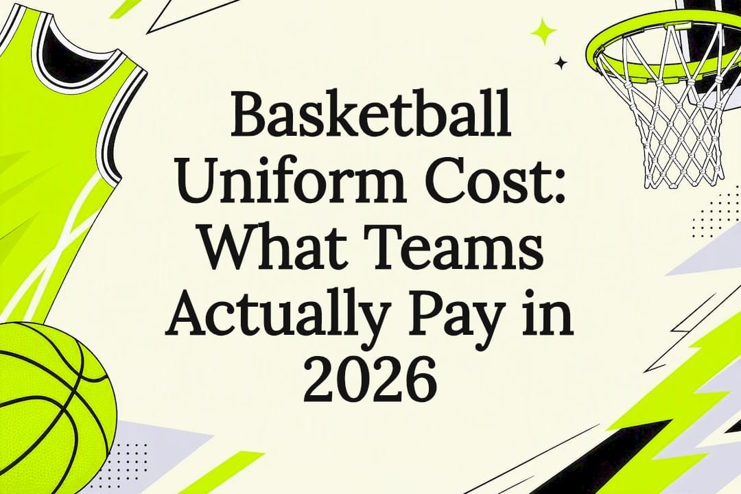 Decorative basketball uniform title card illustration